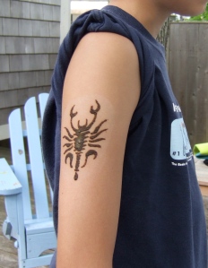 Scorpion tattoo on my arm